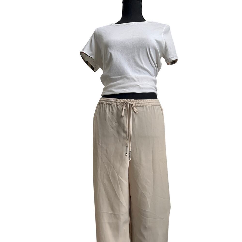 H&M Neutral Wide-Leg Lounge Pants | Minimalist Chic | Size Large - Picture 5 of 12